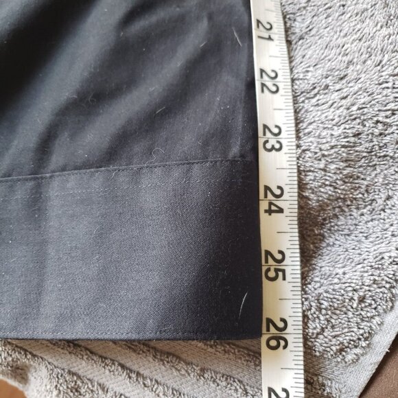 Sateen black Sz XXL 18 36/37 Wrinkle Free, long sleeve mens buttondown shirt - Picture 7 of 10